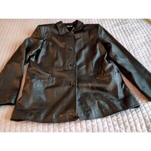 Vintage Style Co Brown Genuine Leather Jacket Women's L
